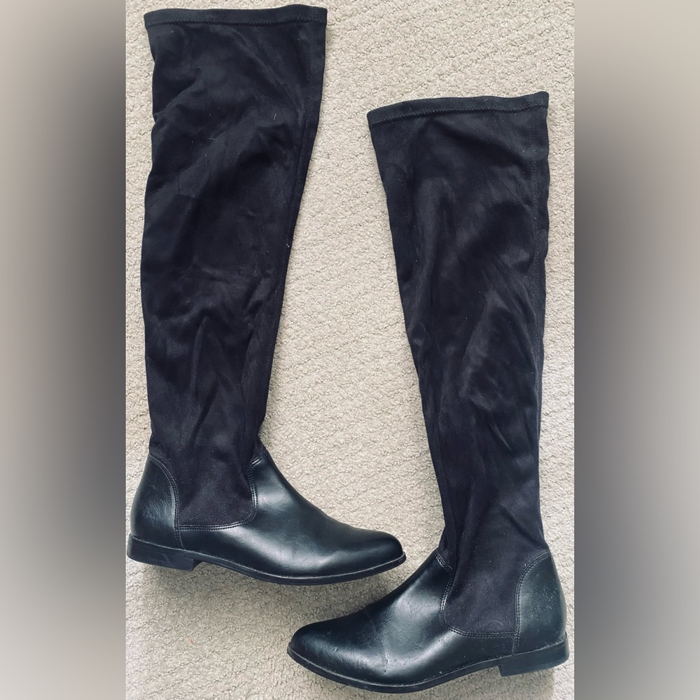 FARYL ROBIN OTK SUEDE/LEATHER BOOTS
